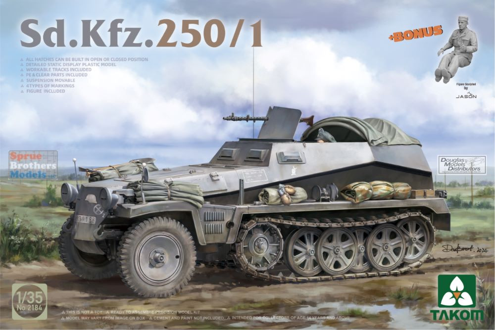 TAK02184 1:35 Takom Sd.Kfz.250/1 - Sprue Brothers Models LLC
