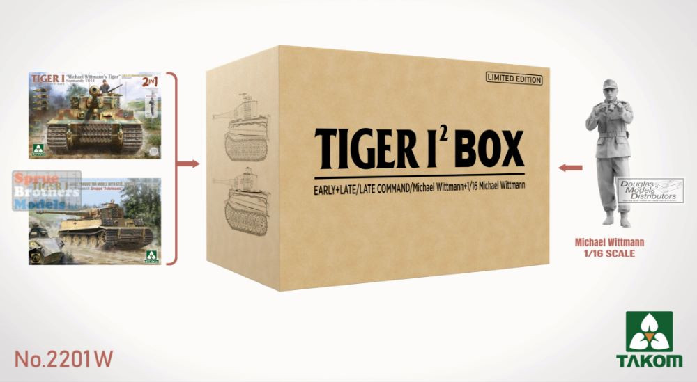 TAK02201W 1:35 Takom Tiger I Big Box #2 (2 kits + 1/16 Michael