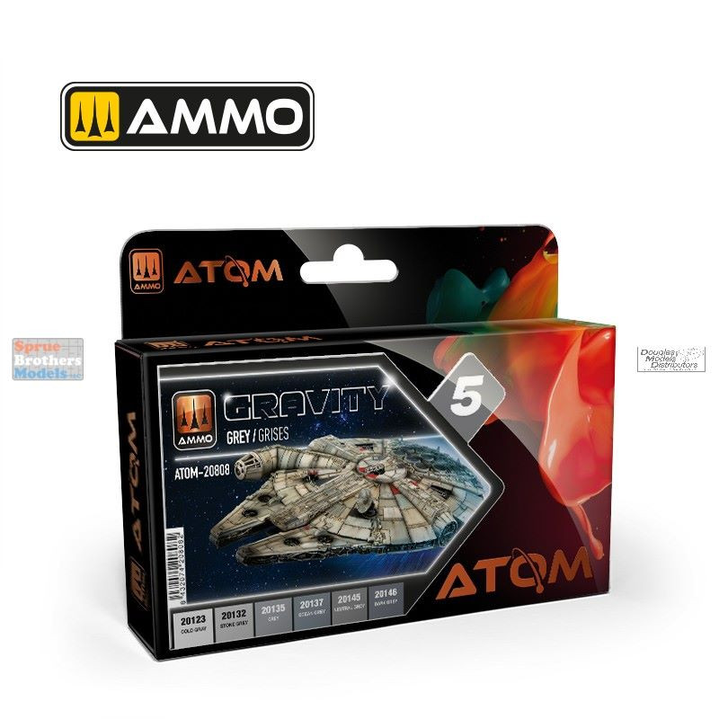 AMMAT20808 AMMO by Mig ATOM Paint Set - Gravity Grey Set - Sprue