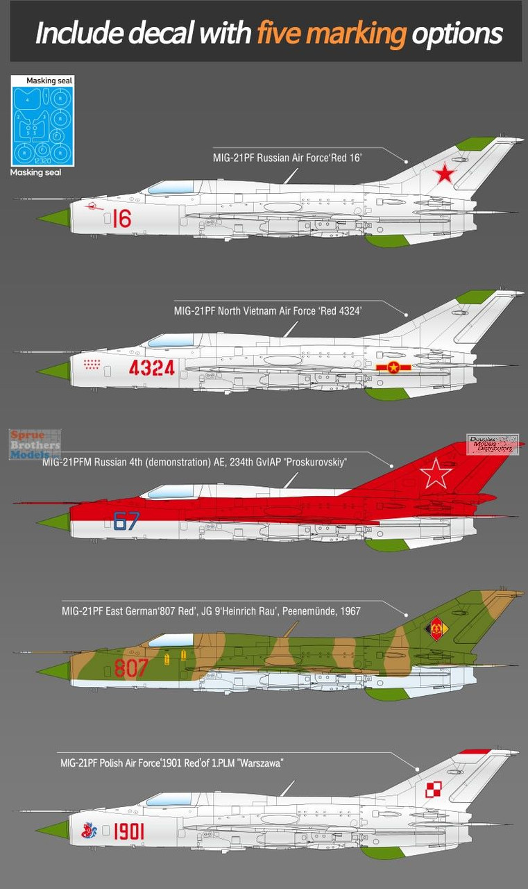 外縁軌道統制統合艦隊　 ETHER Flow 1.1 ACA12320 1:48 Academy MiG-21PF Fishbed-D Russian Air Force - Sprue