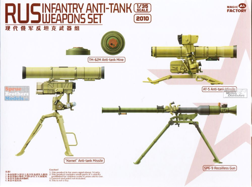 MGF2010 1:35 Magic Factory Russian Infantry Anti-Tank Weapons Set