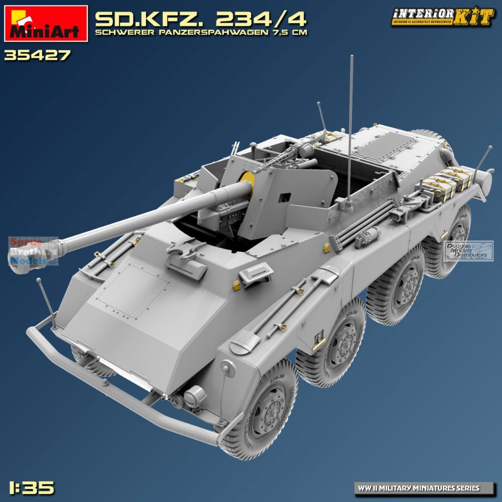 MIA35427 1:35 Miniart Sd.Kfz.234/4 Schwerer Panzerspahwagen 7.5cm