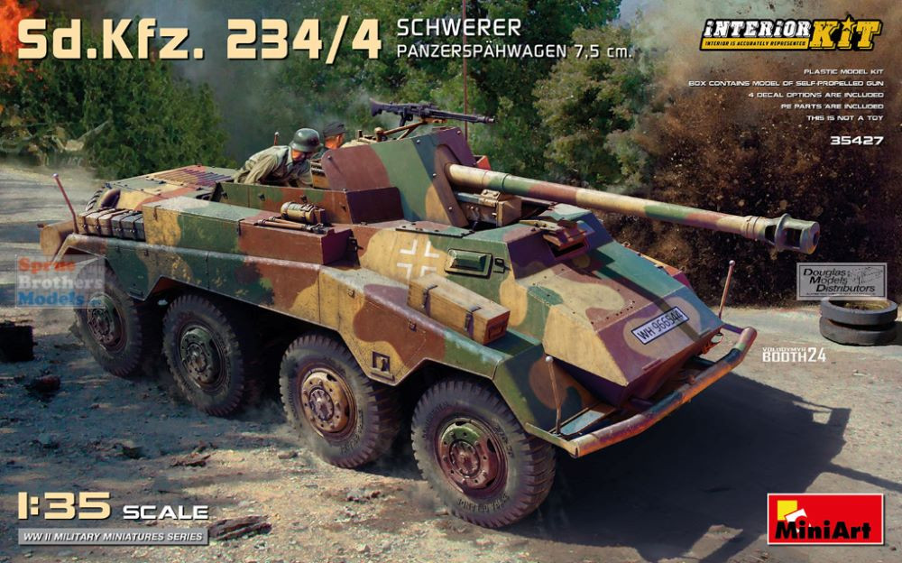 MIA35427 1:35 Miniart Sd.Kfz.234/4 Schwerer Panzerspahwagen 7.5cm
