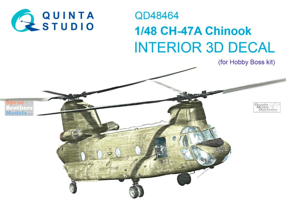 QTSQD48464 1:48 Quinta Studio Interior 3D Decal - CH-47A Chinook