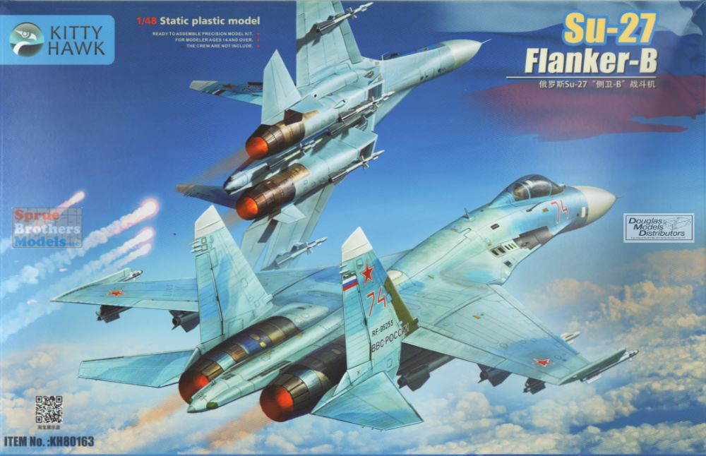 ZIMKH80163 1:48 Zimi Model Kitty Hawk Su-27 Flanker-B - Sprue