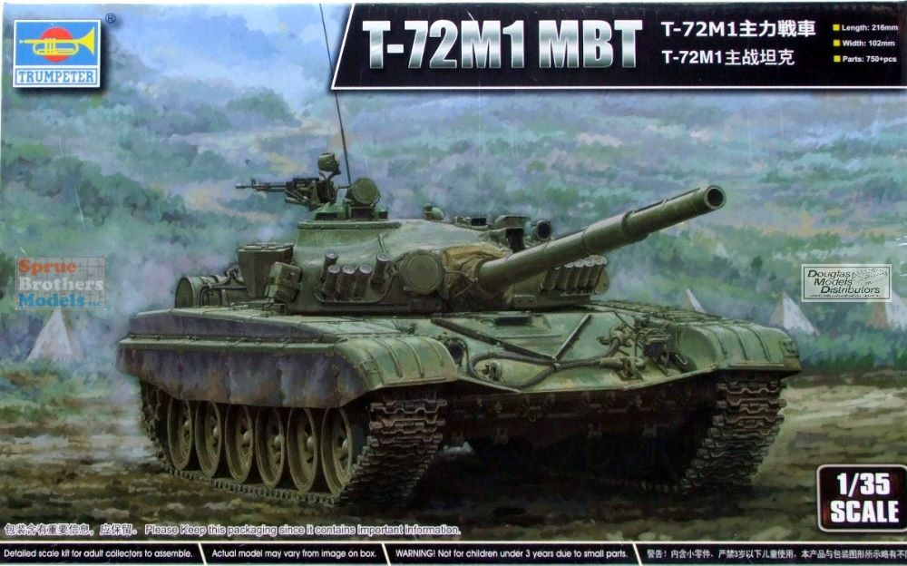TRP09604 1:35 Trumpeter Soviet T-72M1 MBT - Sprue Brothers Models LLC