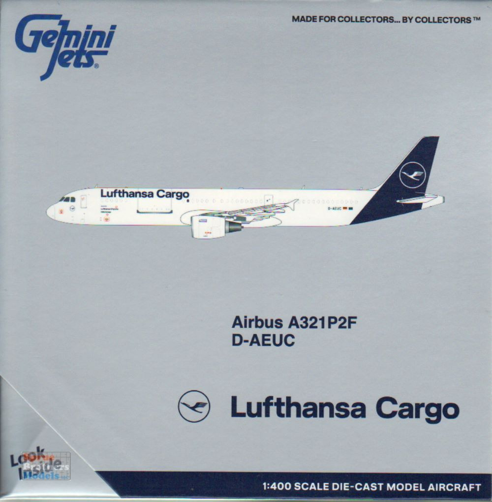 GEMGJ2135 1:400 Gemini Jets Lufthansa Cargo Airbus A321P2F #D-AEUC ...