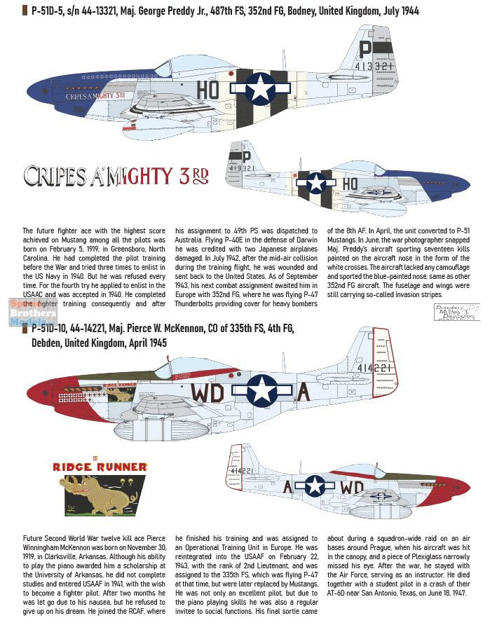 EDU02147 1:72 Eduard P-51D Mustang 'Aces of the Eighth' [Limited