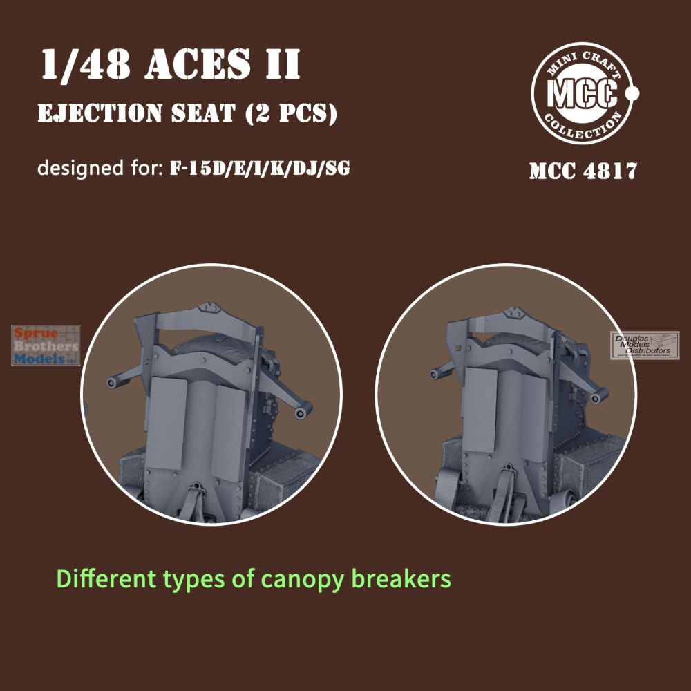 MCC48017 1:48 Mini Craft Collection Aces II Ejection Seat Set (for