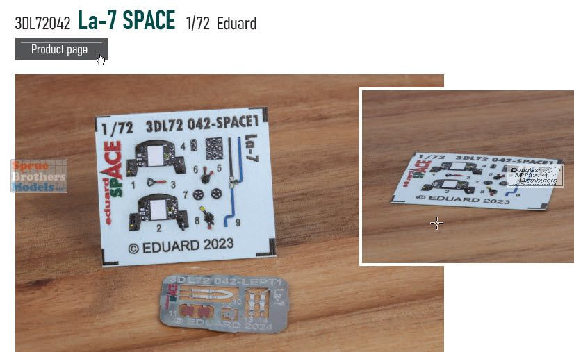 EDU3DL72042 1:72 Eduard SPACE - La-7 (EDU kit) - Sprue Brothers