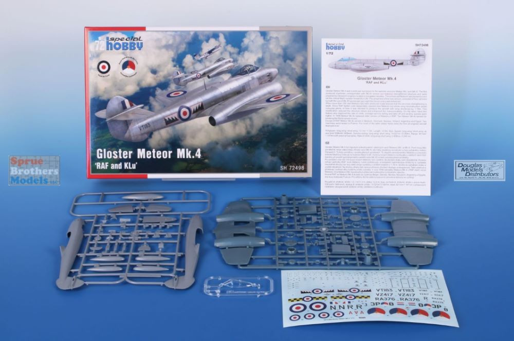 SPH72498 1:72 Special Hobby Gloster Meteor Mk.4 'RAF and KLu
