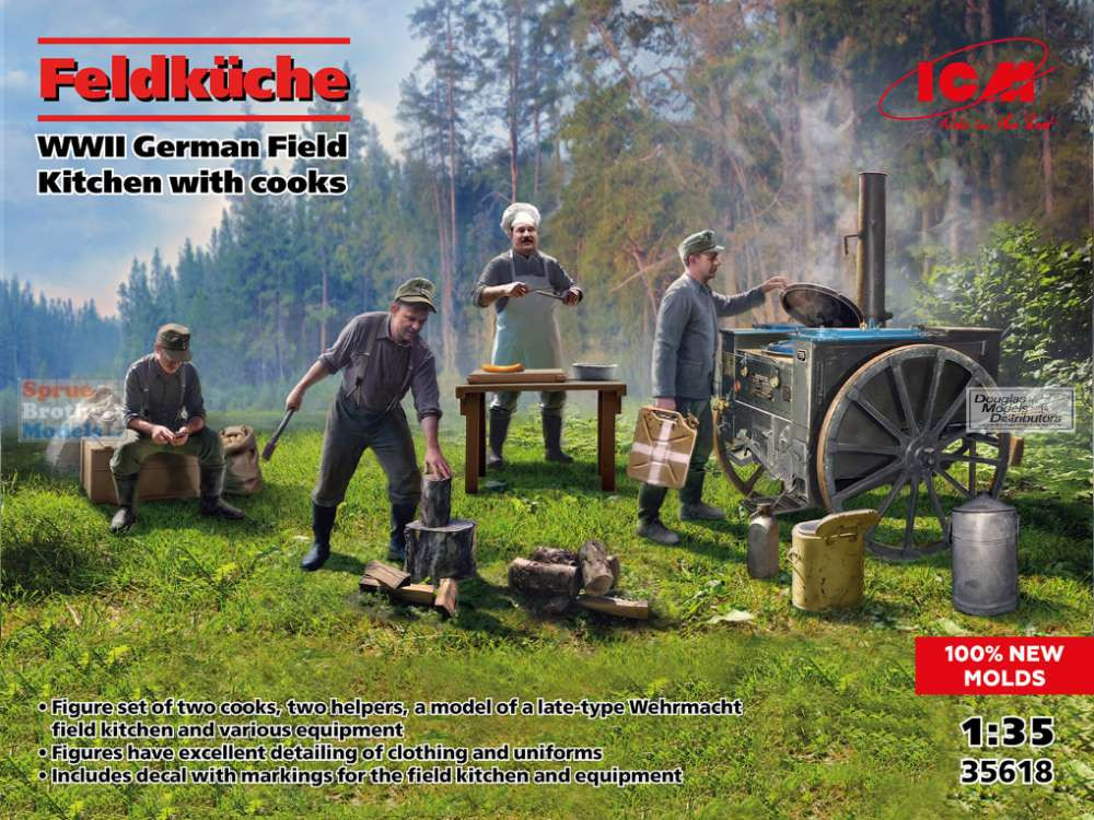 ICM35618 1:35 ICM Feldkuche WW2 German Field Kitchen with Cooks
