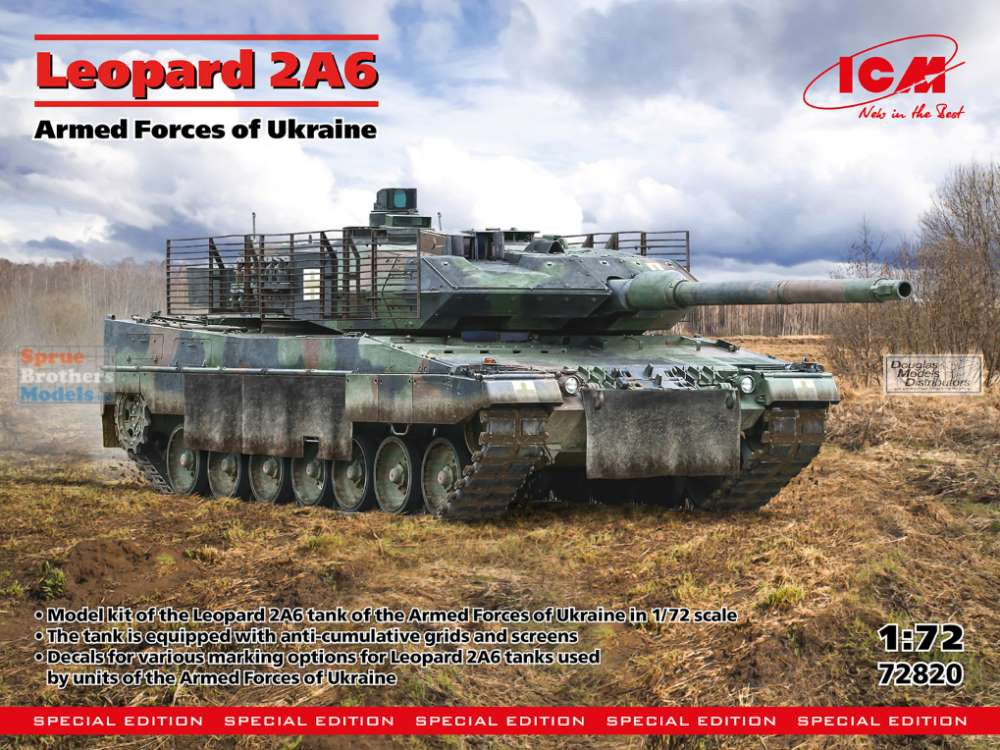 ICM72820 1:72 ICM Leopard 2A6 Armed Forces of Ukraine - Sprue