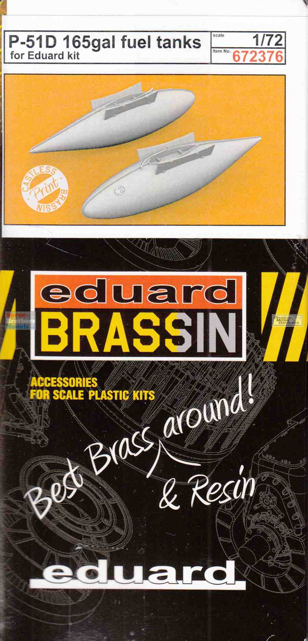 EDU672376 1:72 Eduard Brassin PRINT P-51D Mustang 165-gal Fuel