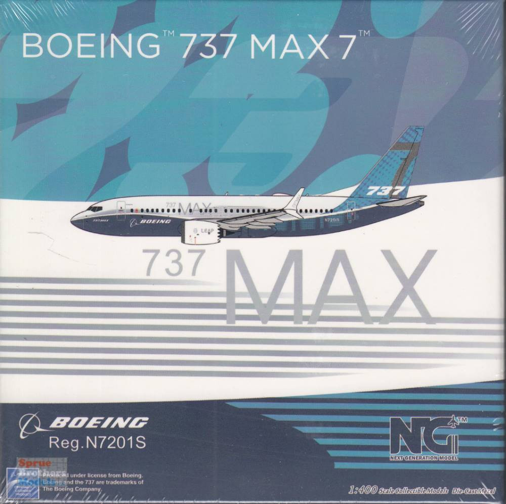 NGM87003 1:400 NG Model Boeing Company B737 Max7 Reg #N7201S (pre