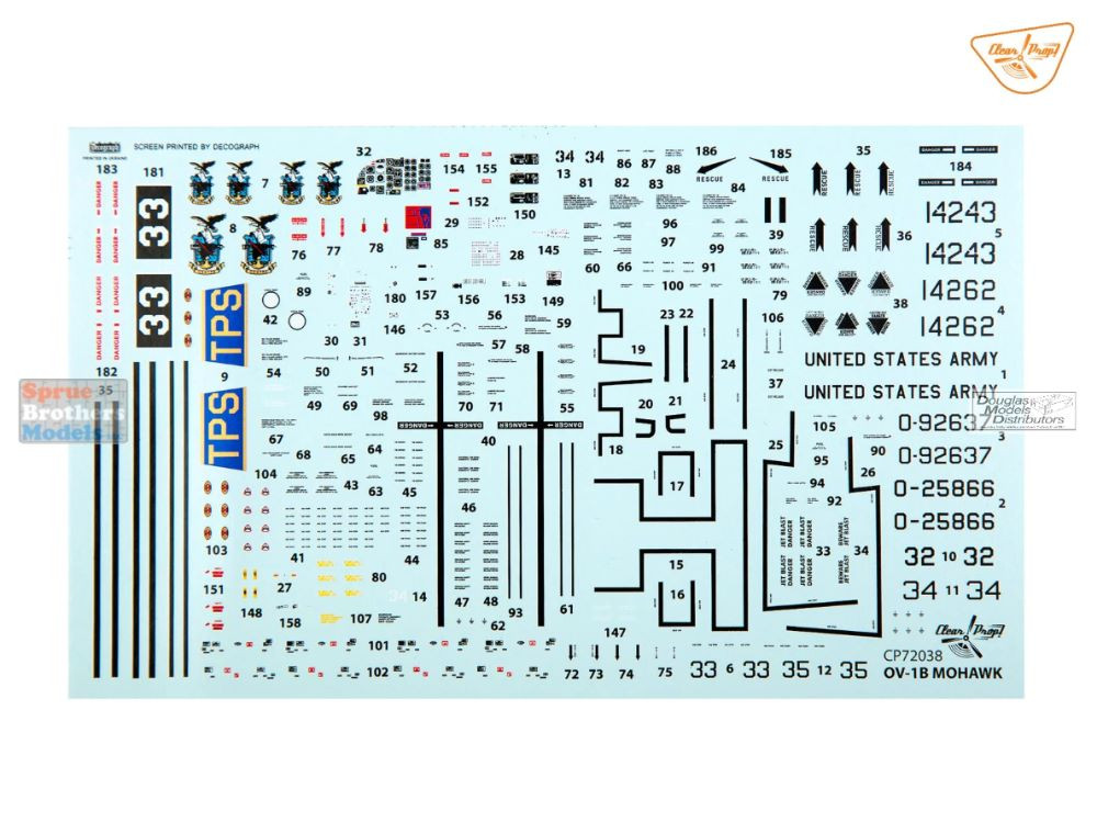 CLPCP72038 1:72 Clear Prop Models OV-1B Mohawk 'Pilot School