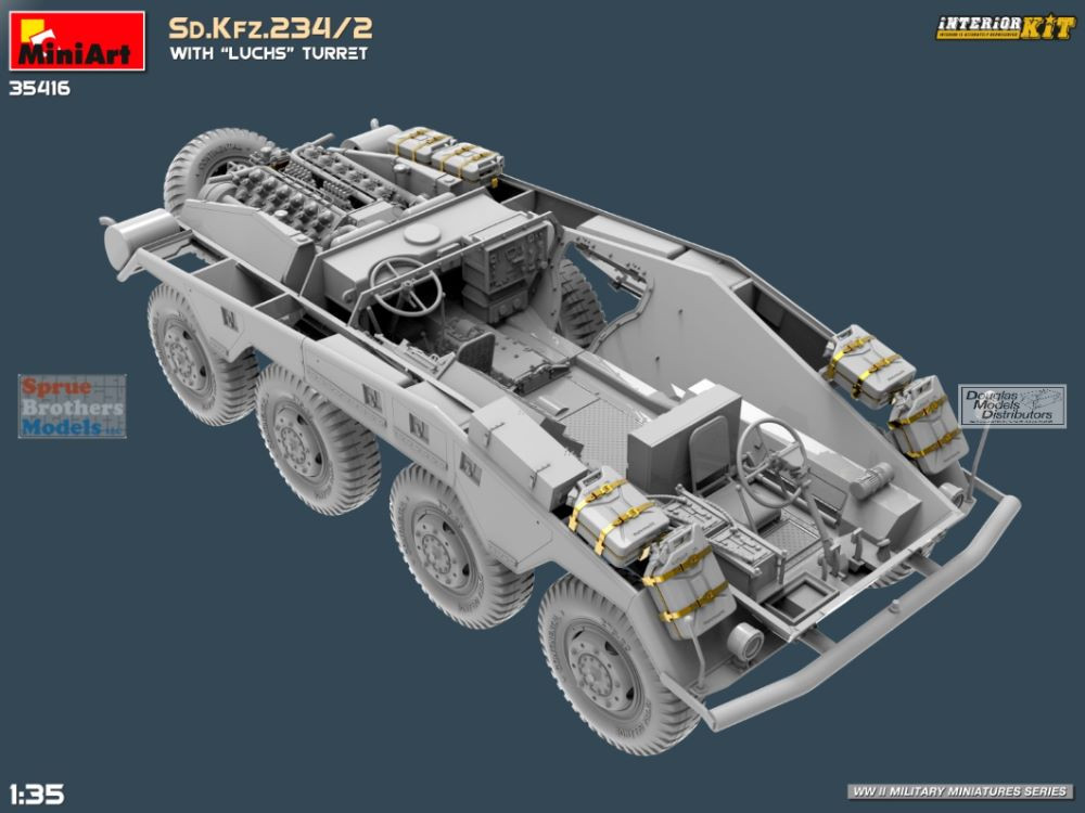 MIA35416 1:35 Miniart Sd.Kfz.234/2 with LUCHS Turret [Interior Kit