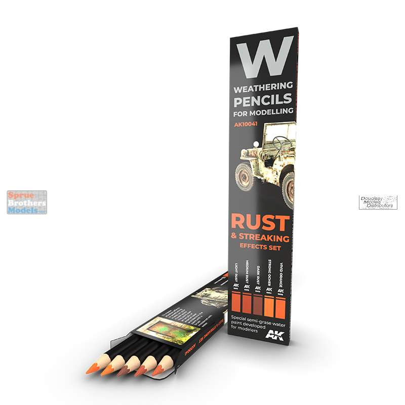 AKI010041 AK Interactive Weathering Pencils - Rust & Streaking AKI010041 AK Interactive Weathering Pencils - Rust & Streaking