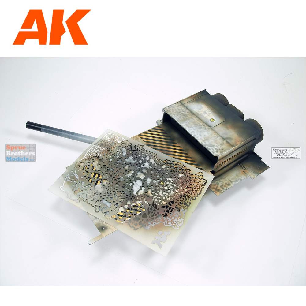 AKI009080 AK Interactive Flexible Airbrush Stencil 1/48 1/72