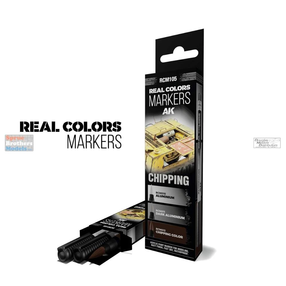 AKIRCM0105 AK Interactive Real Color Marker Set - Chipping - Sprue