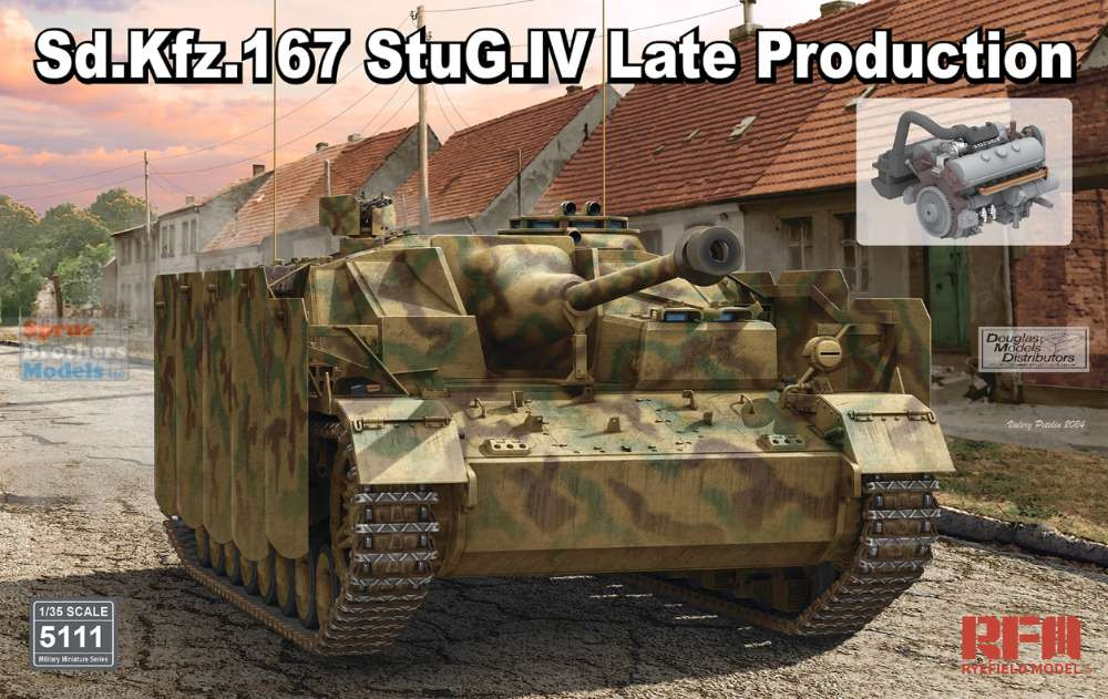 RFMRM5111 1:35 Rye Field Model Sd.Kfz.167 StuG.IV Late with Engine