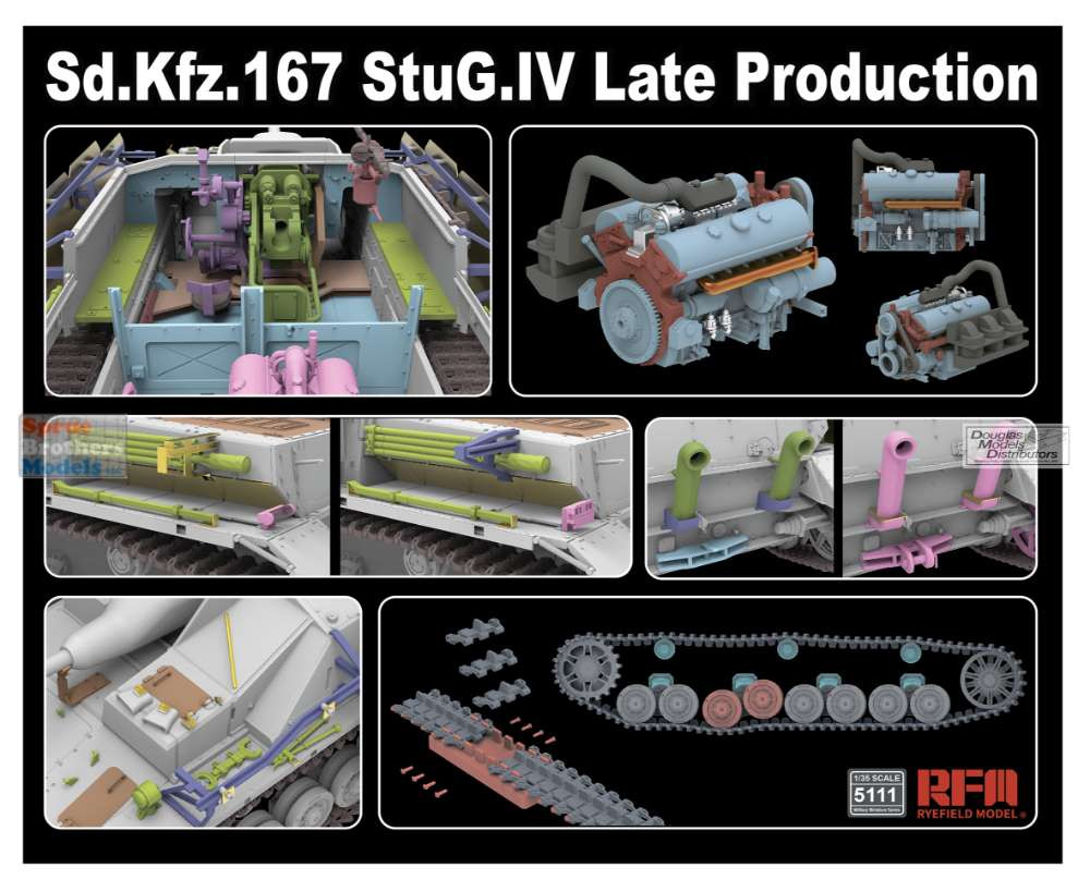 RFMRM5111 1:35 Rye Field Model Sd.Kfz.167 StuG.IV Late with Engine
