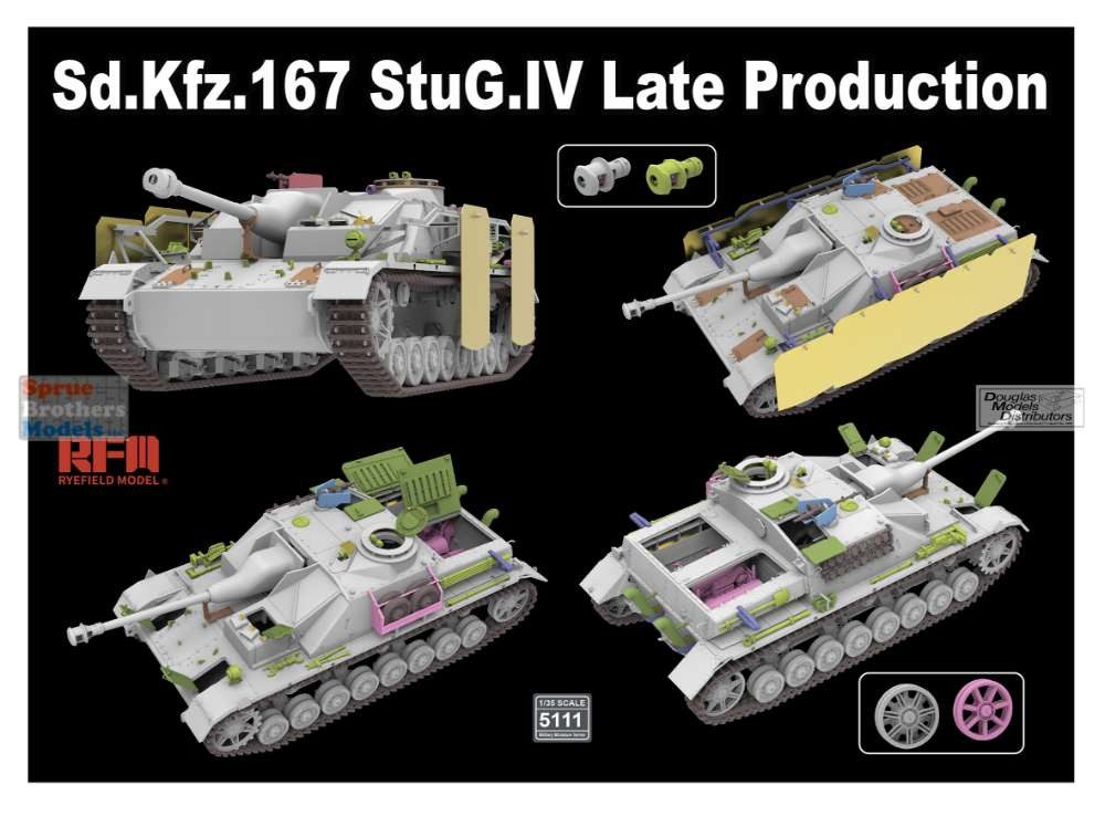 RFMRM5111 1:35 Rye Field Model Sd.Kfz.167 StuG.IV Late with Engine