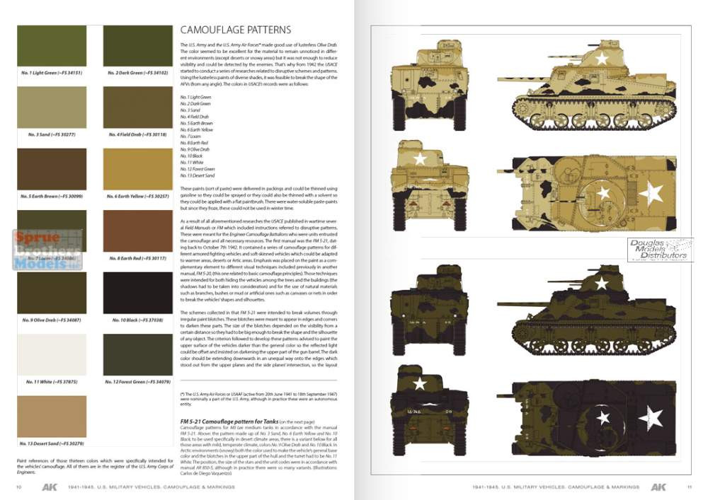 AKI000642 AK Interactive - US Military Vehicles Camouflage