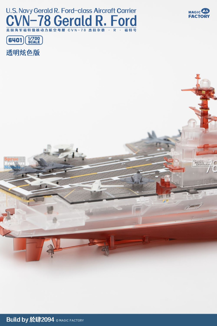 CVN-78 Gerald R Ford 透明彩色版 1/700 MGF6502 1:700 Magic Factory USS Gerald Ford CVN-78 Pre-Painted