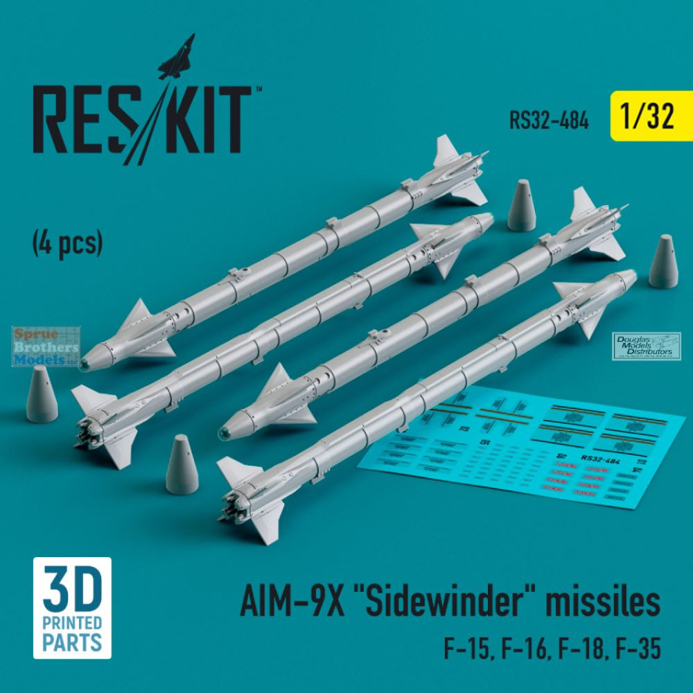 RESRS320484 1:32 ResKit AIM-9X Sidewinder Missile Set - Sprue