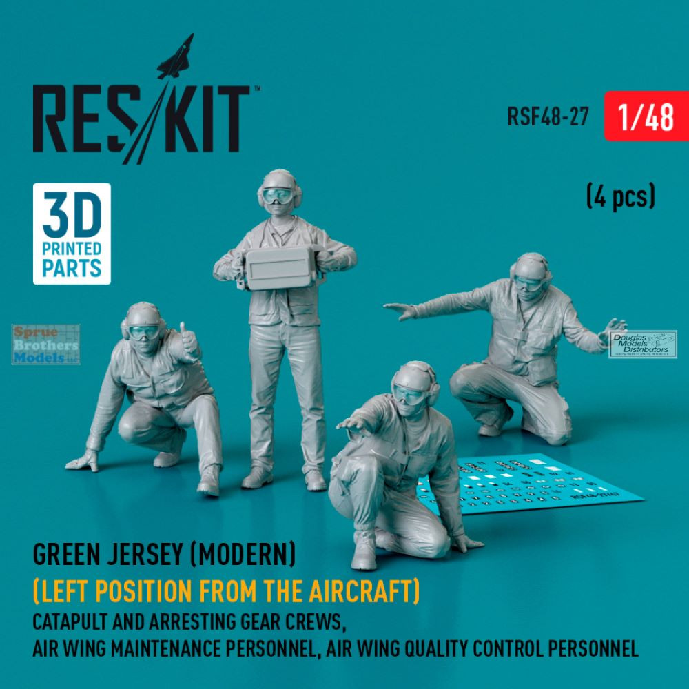 Reskit R13 RESRSF480027F 1:48 ResKit Green Jerseys Left Side of Aircraft (Modern ...