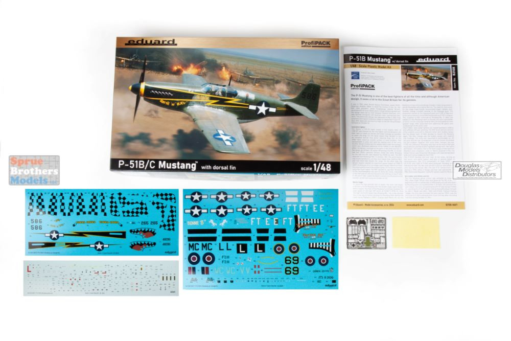 EDU82108 1:48 Eduard P-51B P-51C Mustang With Dorsal Fin