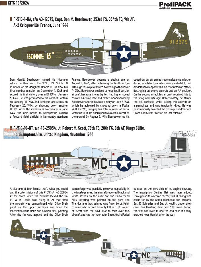 EDU82108 1:48 Eduard P-51B P-51C Mustang With Dorsal Fin
