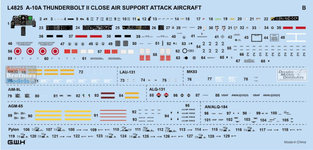 愛馬コレクションシリーズ Part1★10体セット ツクダオリジナル製 LNRL4825 1:48 Great Wall Hobby A-10A Thunderbolt II - Sprue