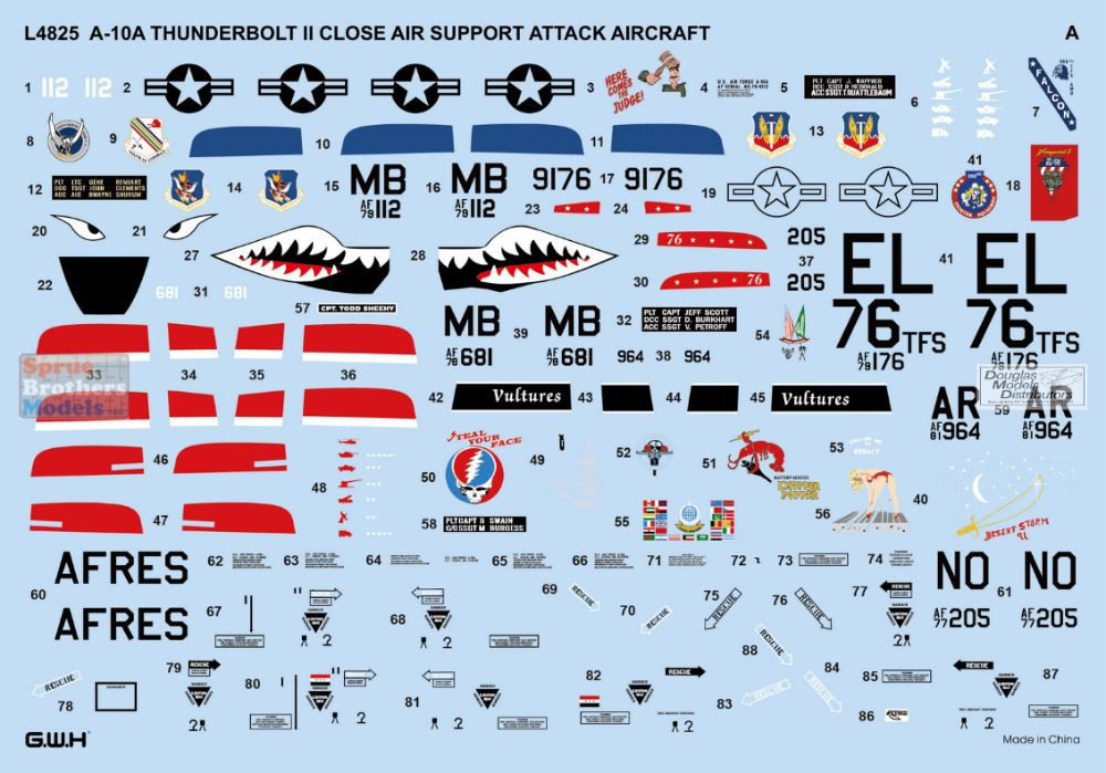 LNRL4825 1:48 Great Wall Hobby A-10A Thunderbolt II - Sprue