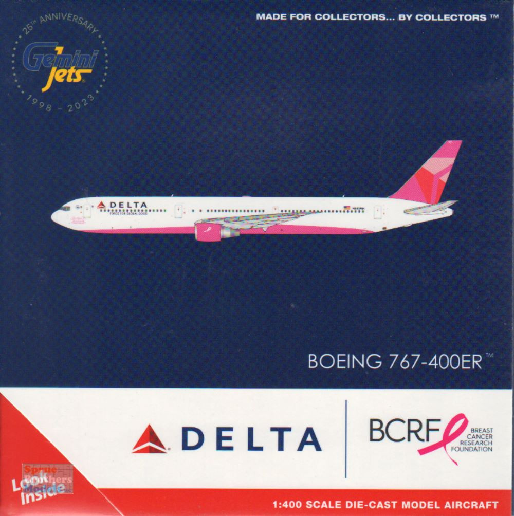 GEMGJ2157 1:400 Gemini Jets Delta Airlines B767-400ER #N845MH