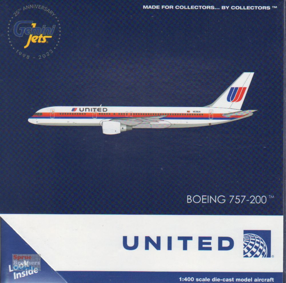 【ジェニー③】a+u 2003,2005,2007 GEMGJ1983 1:400 Gemini Jets United Airlines B757-200 Reg #N536UA