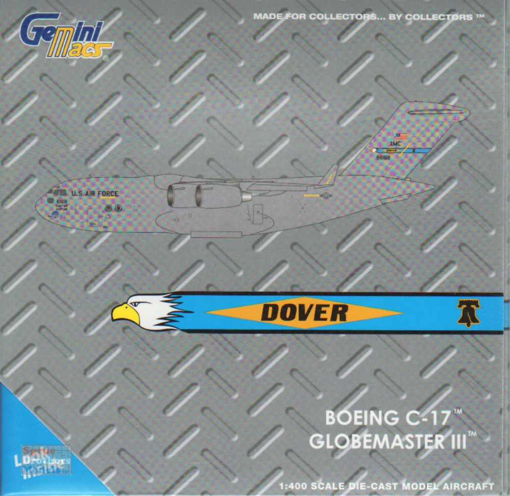 GEMGM143 1:400 Gemini Jets C-17 Globemaster III #06-6168 Dover AFB