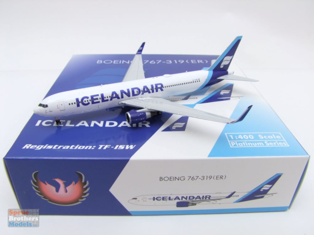 PHX11910 1:400 Phoenix Model IcelandAir B767-300ER Reg #TF-ISW