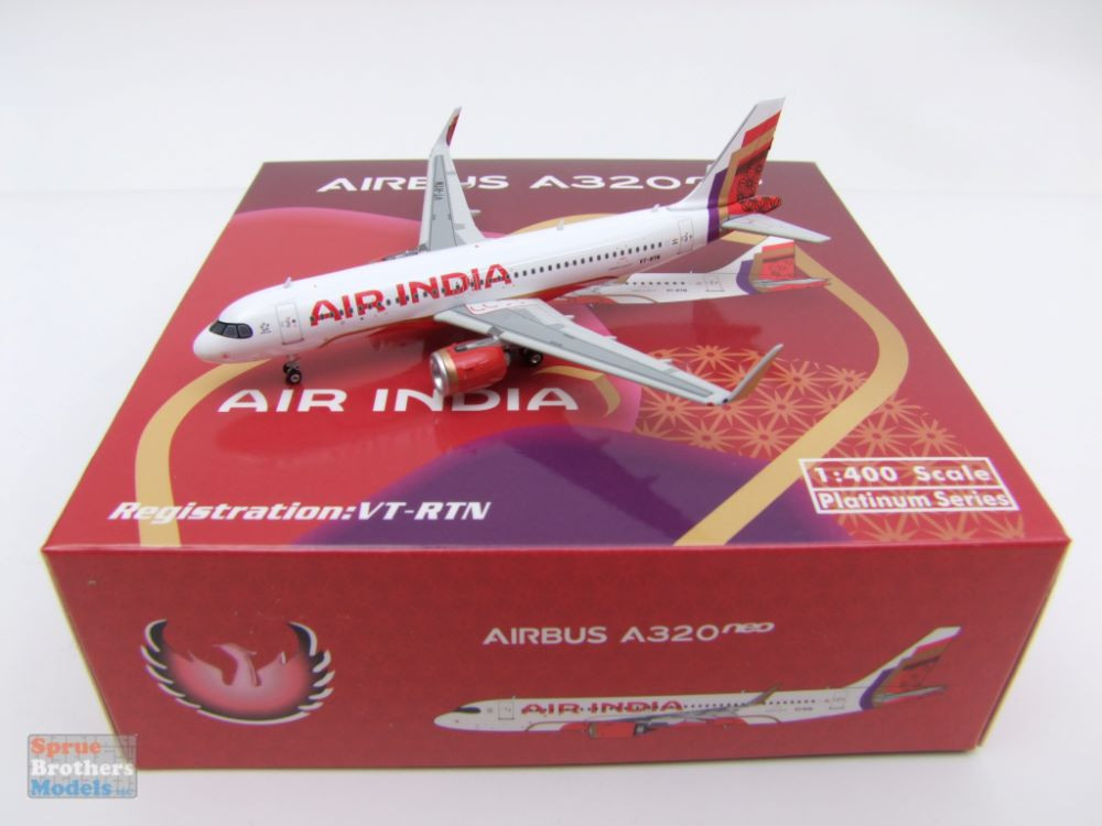 PHX11907 1:400 Phoenix Model Air India Airbus A320neo Reg #VT-RTN