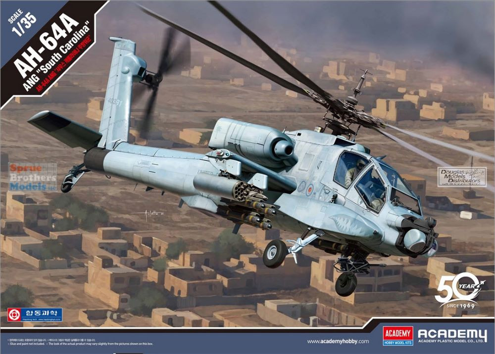 ACA12129 1:35 Academy AH-64A Apache 'South Carolina ANG' - Sprue