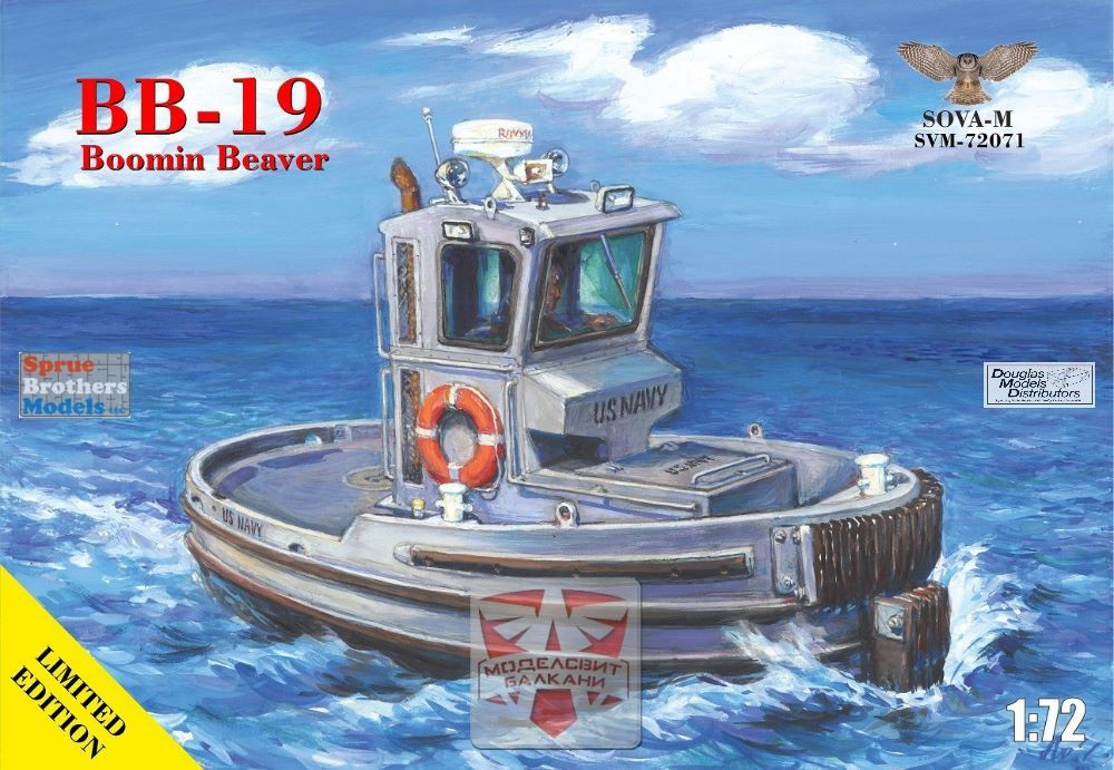 MDVSV72071 1:72 Modelsvit SOVA-M BB-19 Boomin Beaver Tug Boat US