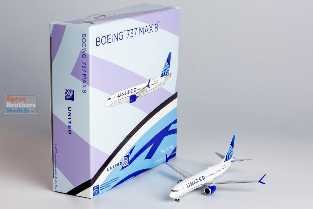 NGM88037 1:400 NG Model United Airlines B737 Max8 Reg #N37318 (pre
