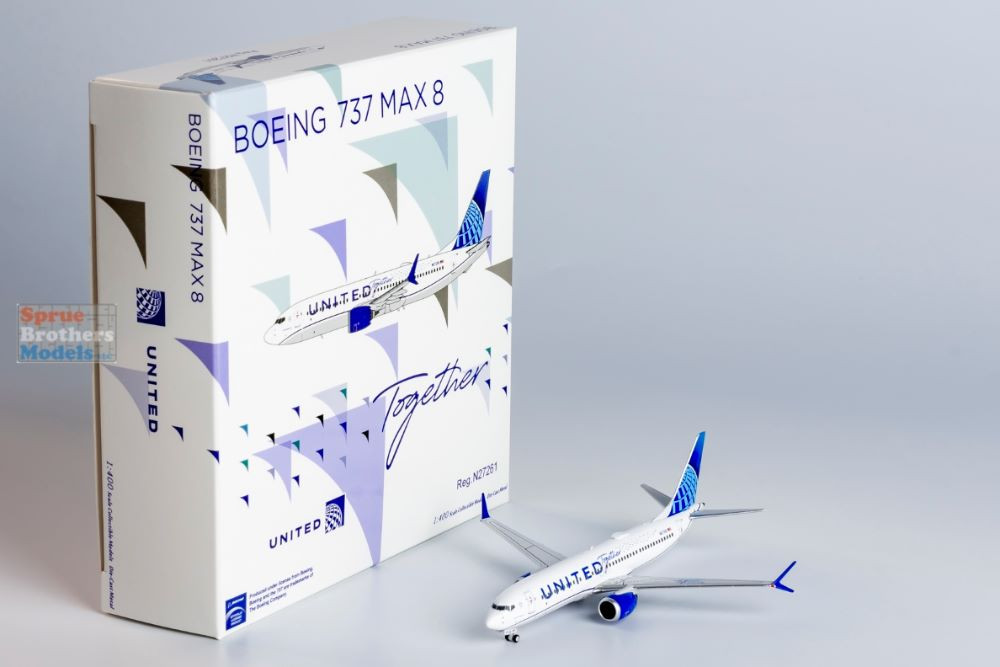NGM88040 1:400 NG Model United Airlines B737 Max8 Reg #N27261