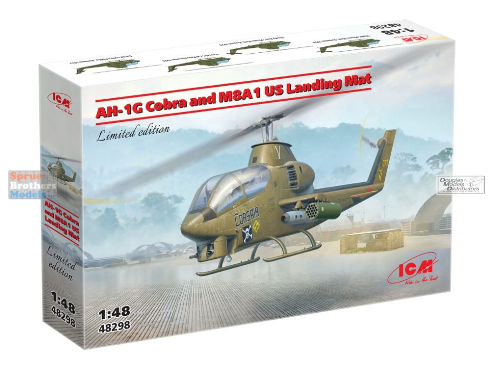 ICM48298 1:48 ICM AH-1G Cobra & M8A1 US Landing Mat - Sprue