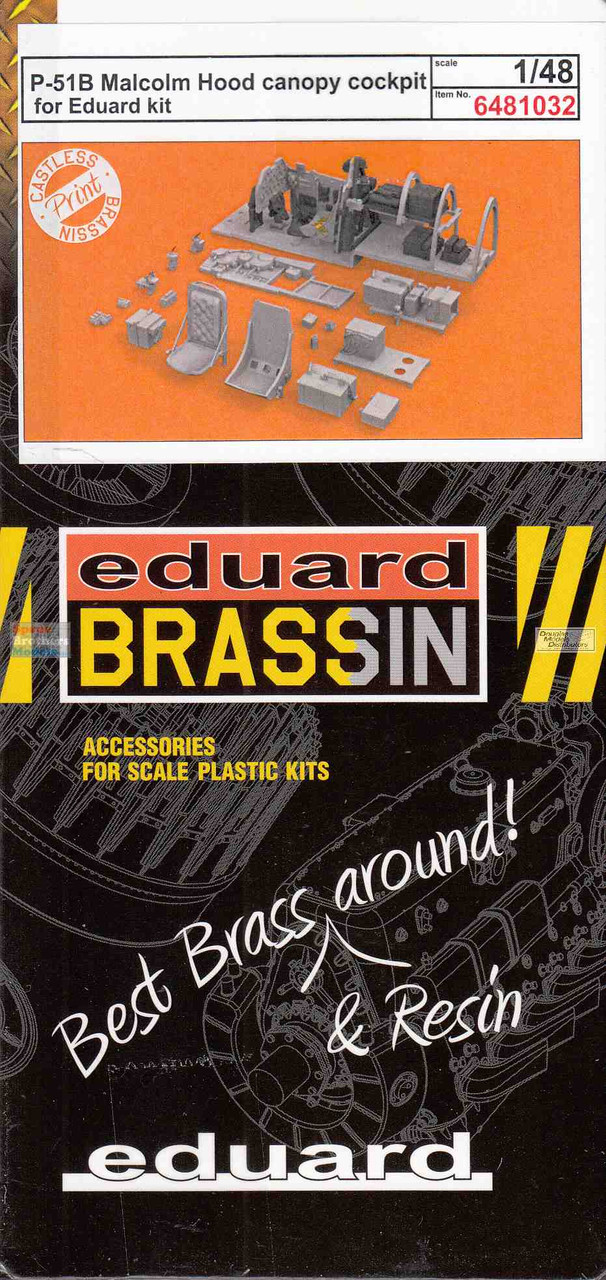 EDU6481032 1:48 Eduard Brassin Print - P-51B Mustang Malcolm Hood