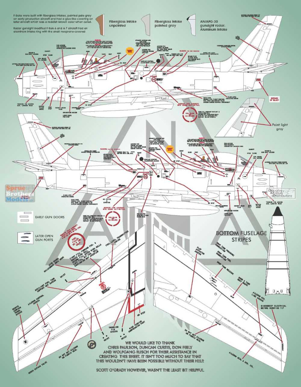 BMA48039 1:48 Bullseye Model Aviation Decals - F-86A Sabre Jets #2