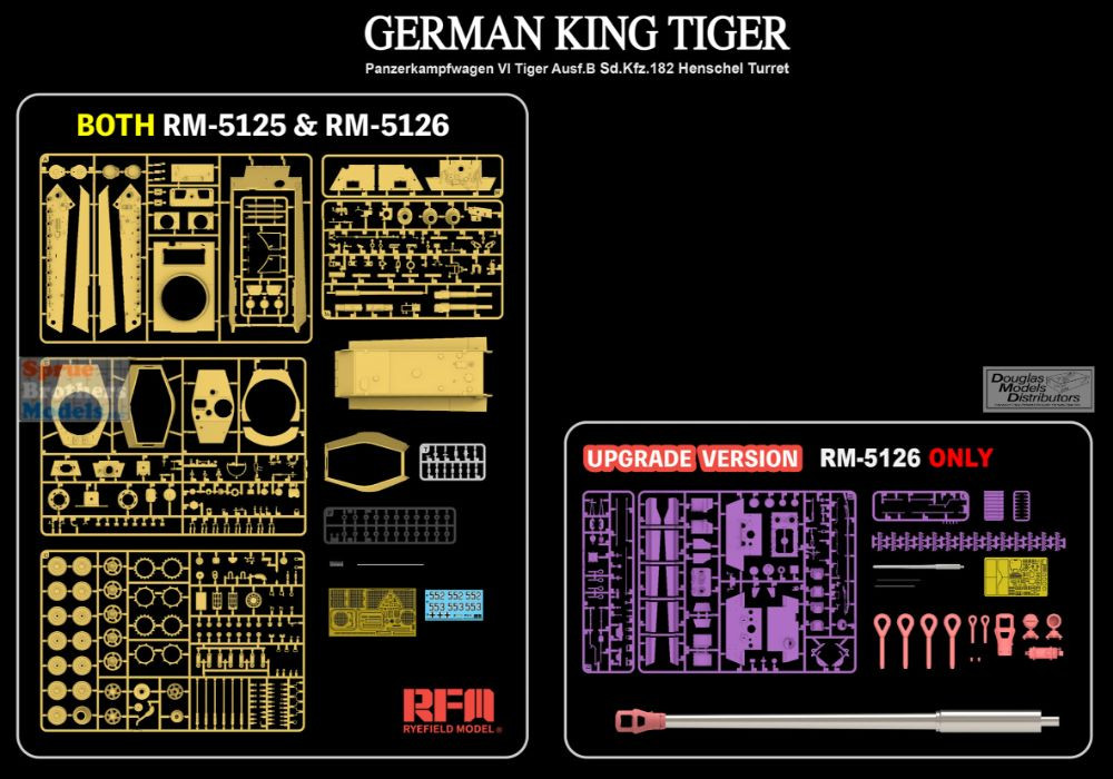RFMRM5126 1:35 Rye Field Model King Tiger Sd.Kfz.182 Henschel