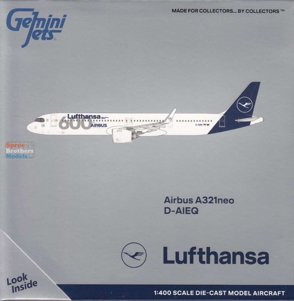 GEMGJ2238 1:400 Gemini Jets Lufthansa Airbus A321neo #D-AIEQ (pre