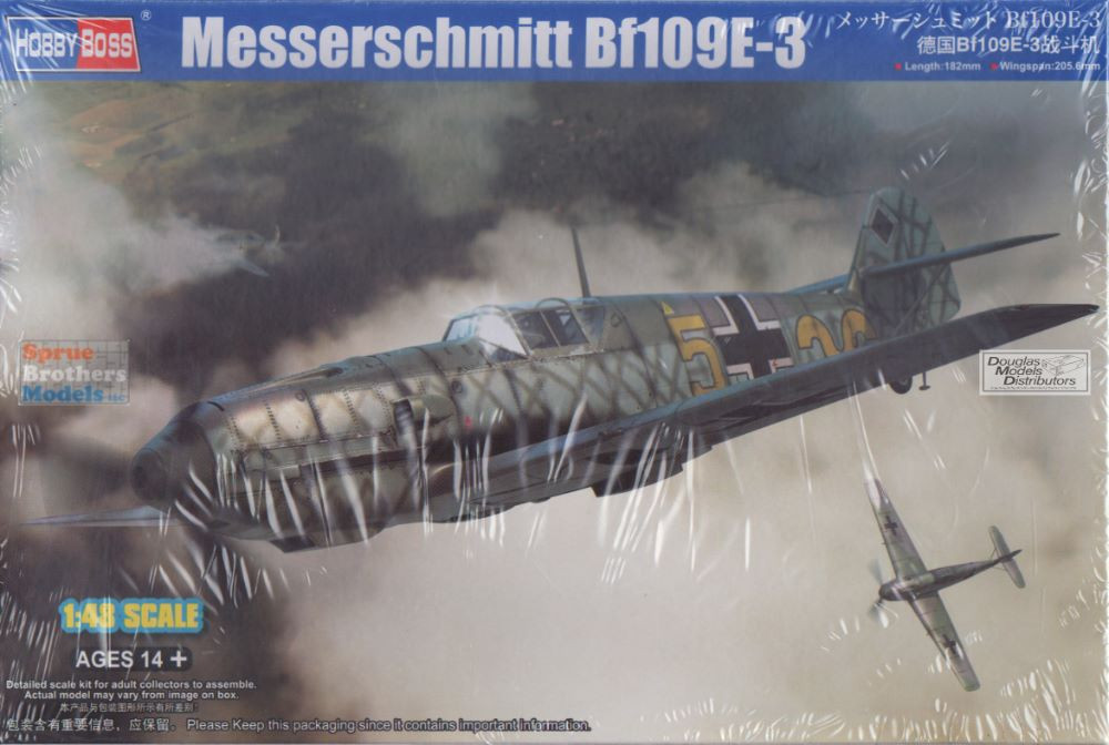HBS81791 1:48 Hobby Boss Bf109E-3 - Sprue Brothers Models LLC